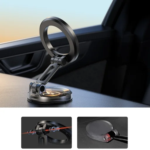 Joyroom JR-ZS505 Mágneses műszerfali tartó MagSafe kompatibilis - Fekete - 4