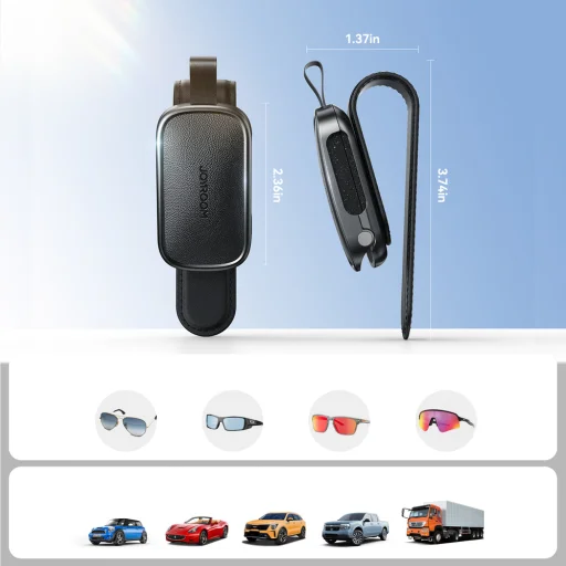 Joyroom JR-ZS511 napellenző tartó mágneses klippel - Fekete - 7