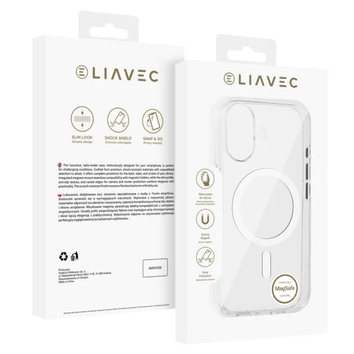 Liavec Pure iPhone 17 tok, fehér tok - 8