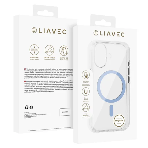 Liavec Pure tok iPhone 17-hez kék tok - 8