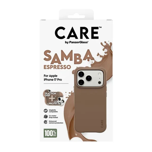  iPhone 17 Pro PanzerGlass® CARE Divatos tok MagSafe kompatibilis - Samba Espresso - 9