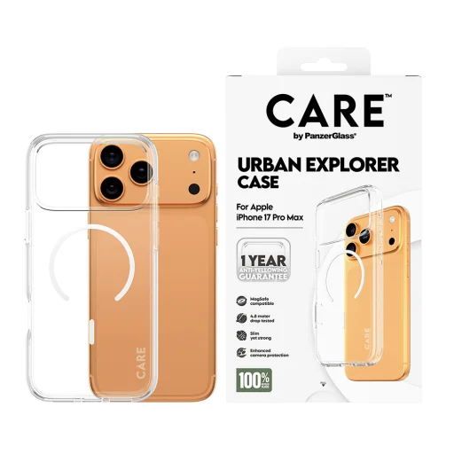 iPhone 17 Pro PanzerGlass® CARE Flagship Urban Explorer White MagSafe - Átlátszó tok - 6