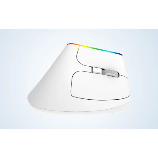 Delux M618C Vezeték nélküli függőleges egér 2.4G 1600DPI RGB (fehér) - 8