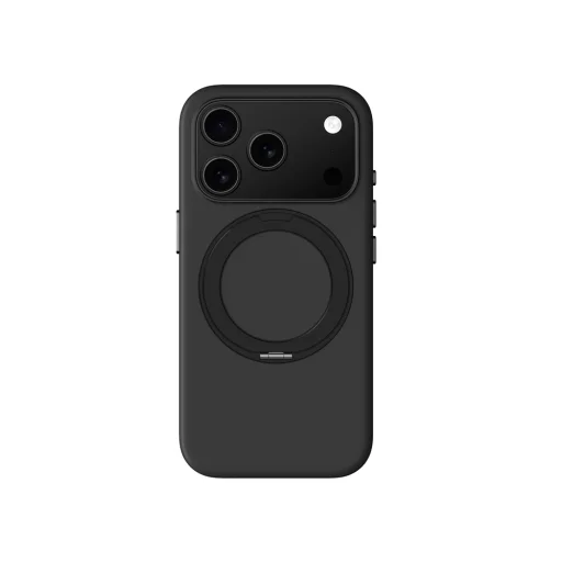 AmazingThing Cloudie iPhone 17 Pro Max tok állvánnyal - Fekete tok - 2