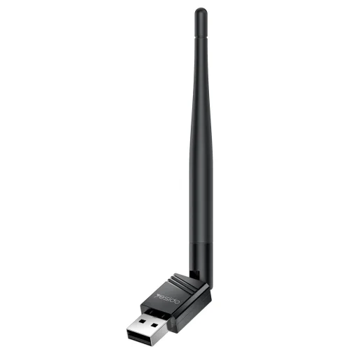 Yesido Wi-Fi Adapter (WP11) Külső Antennával, WiFi4, USB2.0, 150Mbps, Plug&Play - Fekete - 1
