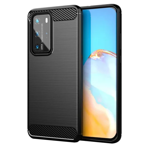 Huawei P40 Pro Techsuit - Carbon Silicone - Black tok - 1