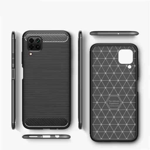 Huawei P40 lite Fekete Techsuit - Carbon Silicone tok - 4
