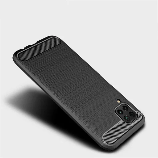 Huawei P40 lite Fekete Techsuit - Carbon Silicone tok - 5