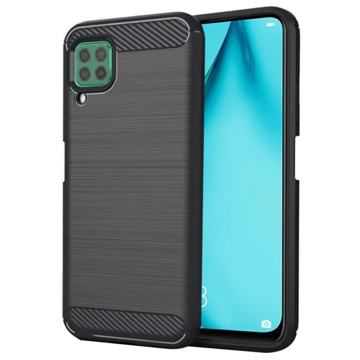 Huawei P40 lite Fekete Techsuit - Carbon Silicone tok - 1