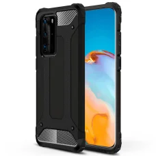 Huawei P40 Pro Techsuit Hybrid Armor Fekete tok