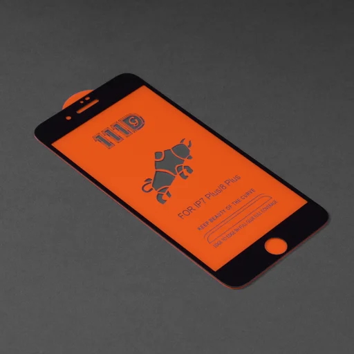 iPhone 7 Plus / iPhone 8 Plus Fekete Techsuit 111D Teljes Fedésű / Teljes Ragasztású Üveg üvegfólia - 2