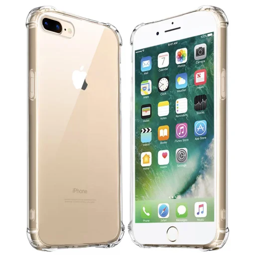 iPhone 7 Plus / iPhone 8 Plus Techsuit - Shockproof Clear Silicone - Átlátszó tok - 1