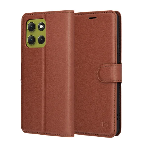  Motorola Moto G86 Barna Techsuit Leather Folio tok - 1