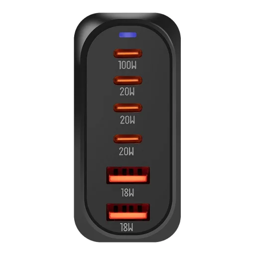 OBAL:ME Terminal GaN íróasztali töltő 4C2A 100W Fekete - 2