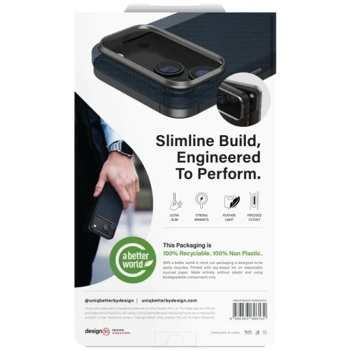 Uniq Keva EDGE Magclick töltőtok iPhone 17 Air - Kék tok - 7