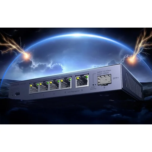 Gigabit Ethernet Switch Ugreen CM753, 6-Port, 2.5G - 3