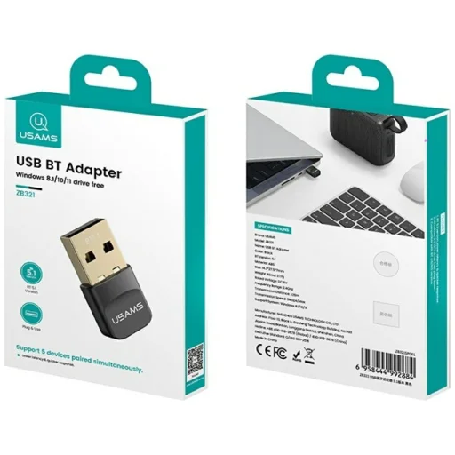 USB Bluetooth Adapter USAMS ZB321 5.1 fekete - 6