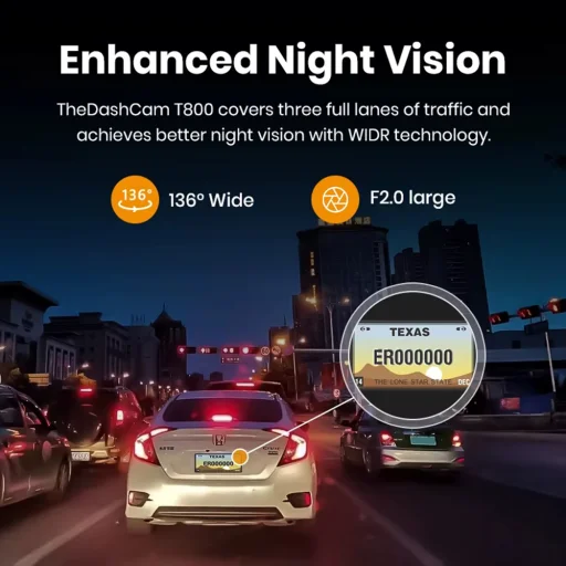 Dash Camera T800 Imou - 4K Ultra HD, Széles látószög, Éjjellátó, 360°, 24/7 Parkolási Megfigyelés - Fekete - 9