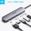 Anker Dokkolóállomás (A8357HA0) - 5 az 1-ben, USB-C, 2x USB-A 2.0, 1x USB-A 3.0, 4K HDMI, 5Gbps, 90W - Fekete thumbnail