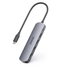 Anker Dokkolóállomás (A8357HA0) - 5 az 1-ben, USB-C, 2x USB-A 2.0, 1x USB-A 3.0, 4K HDMI, 5Gbps, 90W - Fekete