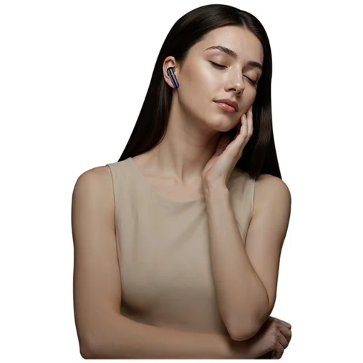 Fekete USAMS Echo E02 TWS ANC+ENC vezeték nélküli Bluetooth fülhallgató - 5