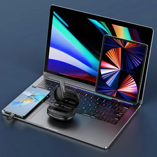 USB-C USAMS vezeték nélküli lavalier mikrofon ENC 2.4G + 2x adapter ZB247 - 9