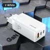 USAMS Falitöltő MT 2xUSB-C + USB GaN 65W T33 PD (csak fej) Gyors töltés fehér CC110TC02 (US-CC) thumbnail