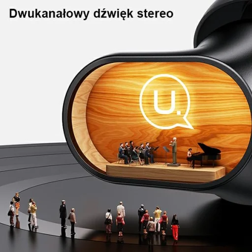 BH Series USAMS Bluetooth 5.1 TWS vezetéknélküli fülhallgató piros BHUBH03 - 7