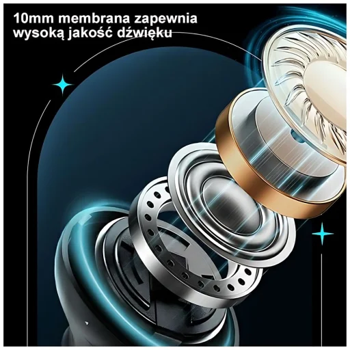 USAMS XJ13 Series Bluetooth 5.3 TWS ENC gaming vezeték nélküli fülhallgató fekete - 7