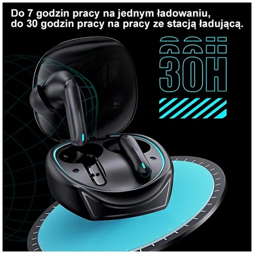 USAMS XJ13 Series Bluetooth 5.3 TWS ENC gaming vezeték nélküli fülhallgató fekete - 8