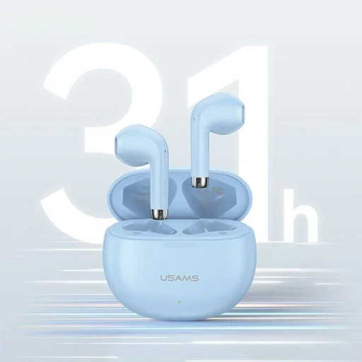 USAMS Bluetooth 5.3 TWSRhymbo sorozatú vezeték nélküli fülhallgató kék BHUYO03 (US-YO17) - 9