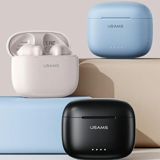 USAMS Bluetooth 5.3 TWS US14 Sorozat, két mikrofonnal ellátott vezeték nélküli fülhallgató kék BHUUS03 - 2