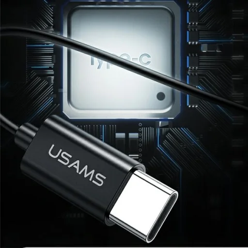 USB-C USAMS Stereo Fejhallgató EP-43 fém fekete HSEP4301 - 8