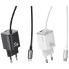 USAMS JC Series CC264 30W GaN Mini Gyors Töltő 2xUSB-C Fehér Fali Töltő thumbnail