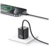 USAMS JC Series CC264 30W GaN Mini Gyors Töltő 2xUSB-C Fali Adapter Fekete thumbnail