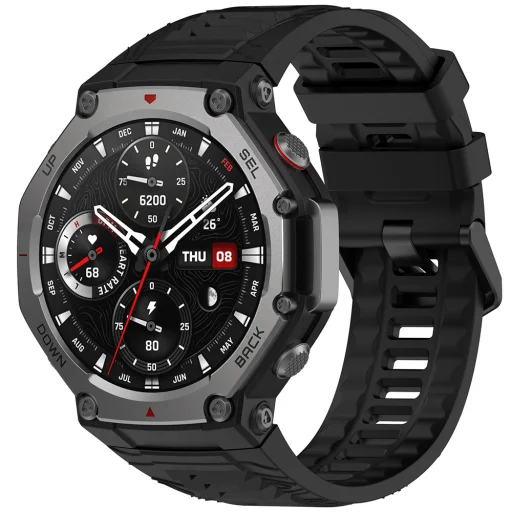 Amazfit T-Rex 3 Fekete Techsuit Watchband (W067) szíj - 1