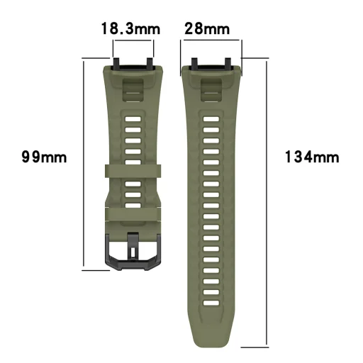 Amazfit T-Rex 3 Green Techsuit Watchband (W067) - 4
