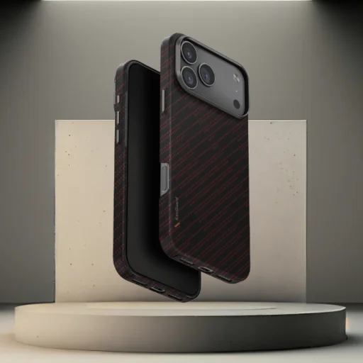 Uniq Keva EDGE Magclick Töltőtok iPhone 17 Pro Max számára - Narancs színű tok - 9