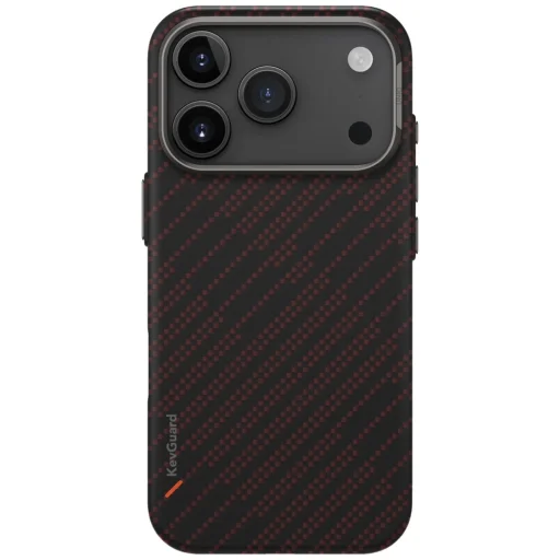 Uniq Keva EDGE Magclick Töltőtok iPhone 17 Pro-hoz - Narancssárga tok - 2