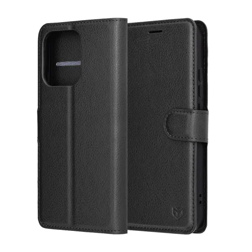 Oppo Reno14 Techsuit Leather Folio Fekete tok - 6