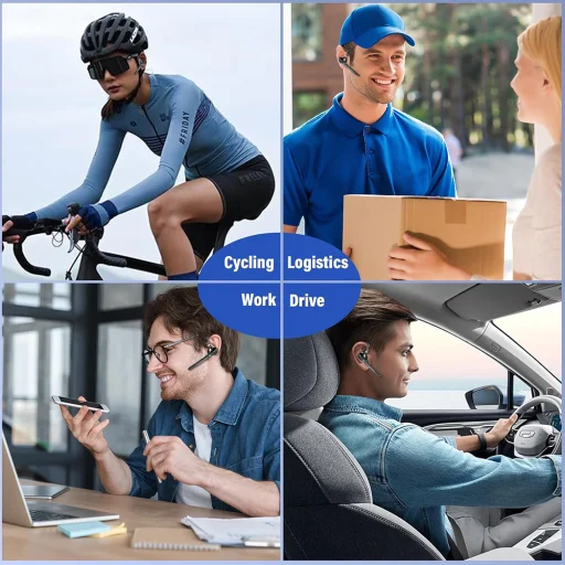 Bluetooth Headset Techsuit TalkZen (G9) - HandsFree, Bluetooth 5.1, Dual Noise Cancelling Microphone, 500mAh, 72 óra - Fekete. - 7