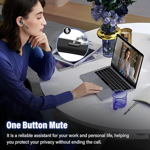 Bluetooth Headset Techsuit TalkZen (G9) - HandsFree, Bluetooth 5.1, Dual Noise Cancelling Microphone, 500mAh, 72 óra - Fekete. - 2