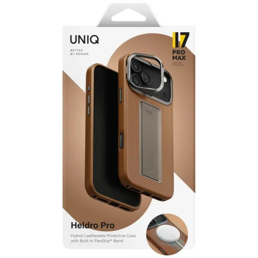 Uniq Heldro Pro Magclick Töltős tok iPhone 17 Pro Max - Barna - 7