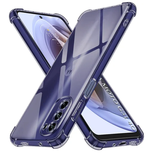 Motorola Moto G31 / Moto G41 Techsuit - Shockproof Clear Silicone - Smoke Black tok - 1