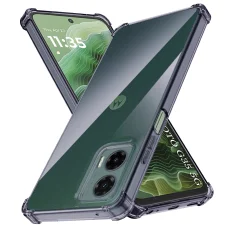 Motorola Moto G35 Smoke Black Techsuit - Shockproof Clear Silicone tok