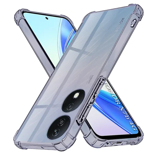 Honor X7b / X7b 5G / 90 SMART Smoke Black Techsuit - ütésálló áttetsző szilikon tok - 1