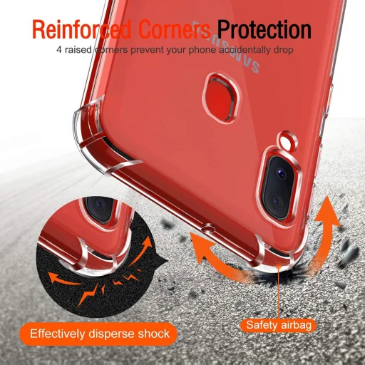 Samsung Galaxy A20e Techsuit Shockproof Clear Silicone - Átlátszó tok - 3