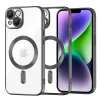 iPhone 14 Plus Fekete Techsuit Luxury Crystal MagSafe tok - 1