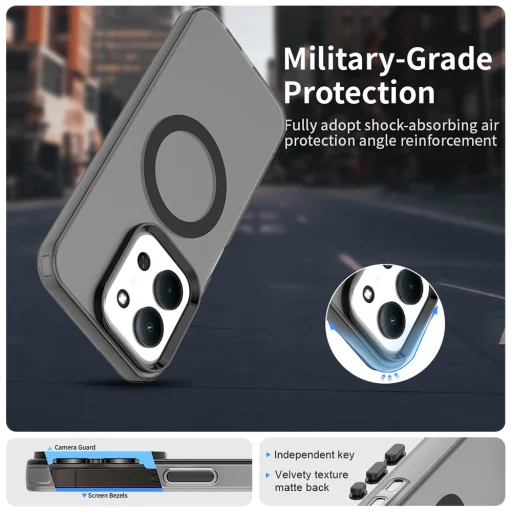 Xiaomi Redmi 15C 4G / Redmi 15C 5G Techsuit - CandyCase MagSafe - Fekete tok - 6