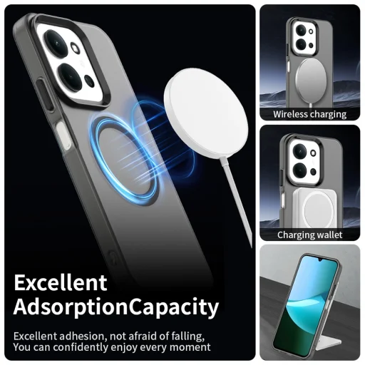 Xiaomi Redmi 15C 4G / Redmi 15C 5G Techsuit - CandyCase MagSafe - Fekete tok - 3